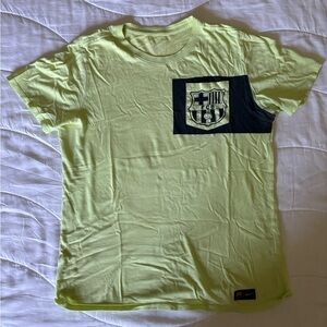 The Nike Tee FC Barcelona T Shirt Volt Yellow Small
